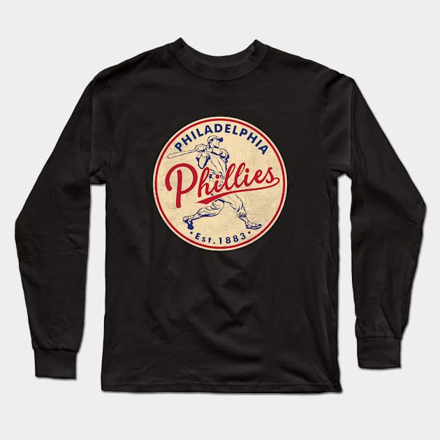 Old Style Philadelphia Phillies 1 by Buck Tee Long Sleeve T-Shirt by Buck Tee